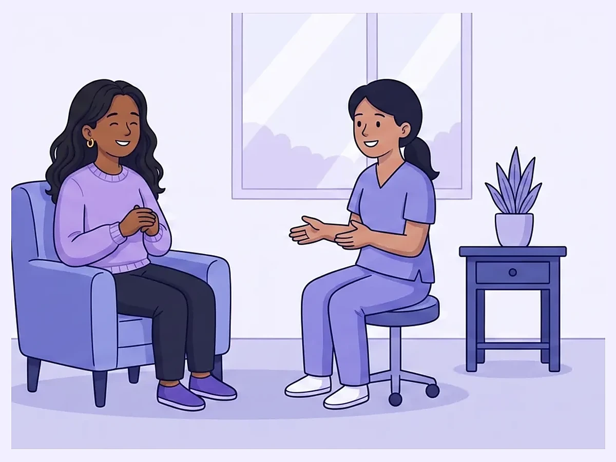PEC360 illustration of one patient moving from friction through understood context to a coordinated healthcare resolution